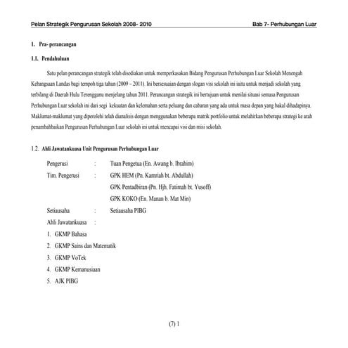 Bab 7 Perhubungan Luar