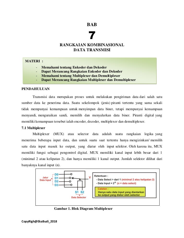 Bab 7 Rankaian Kombinasional Data Transmisi