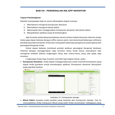 BAB VII - PENGENALAN IDE APP INVENTOR