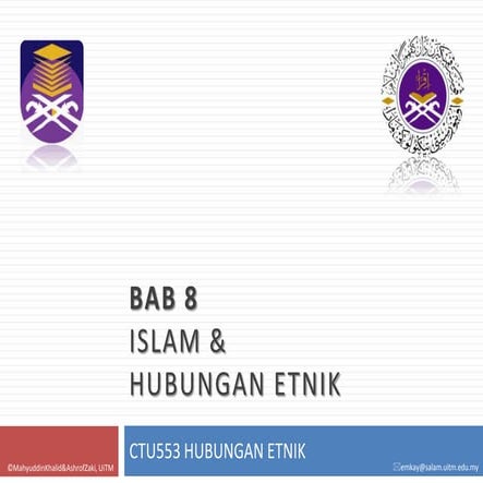 Bab 8 hubungan etnik   islam & hubungan etnik