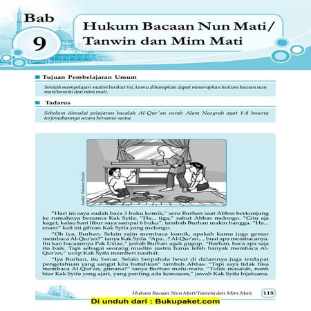 Bab 9 hukum bacaan nun mati atau nun tanwin dan mim mati