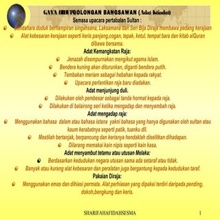 Bab 9 : Warisan Kesultanan Melayu