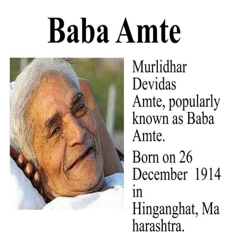 Baba amte PPT