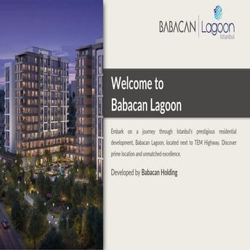 Babacan Lagoon Istanbul - English Catalogue