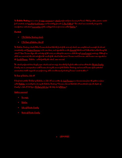 Babalon sex ritual | PDF