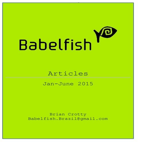 Babelfish Articles #12 Jan-June 2015