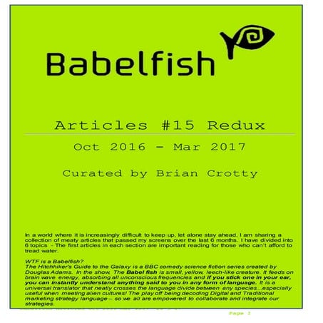Babelfish articles oct 16 mar 17 28-3-17 redux