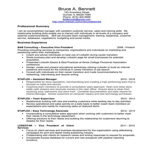 Conventional Resume