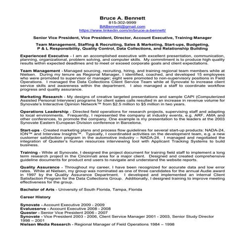 Functional or Skills Based Skills Resume Example