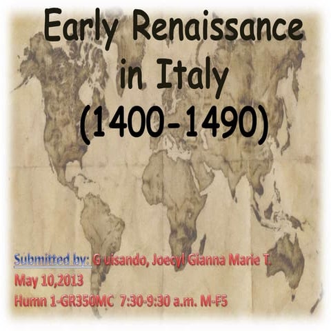 Early Renaissance in Italy