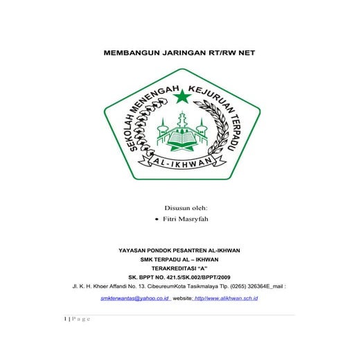 makalah tentang jaringan RT/RW-NET