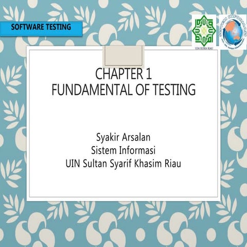 Bab i fundamental of testing