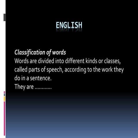 classification of words by Pa. Said