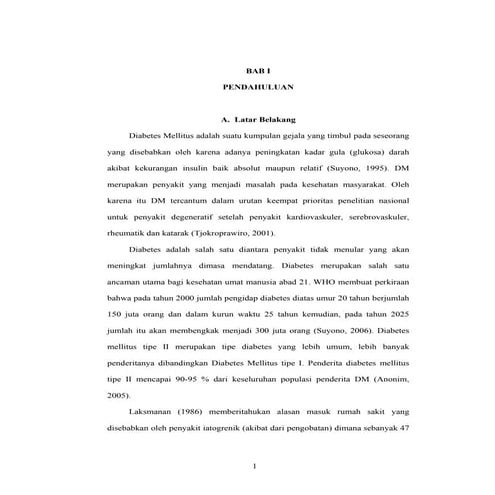 Diabetes mielitus merupakan penyakit metabolisme yang tidak dapat di sembuhkan