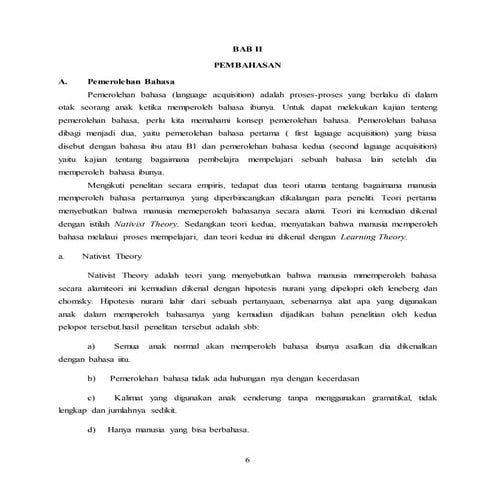 Makalah Pemerolehan Bahasa Anak