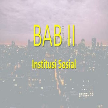 Institusi sosial - Sosiologi