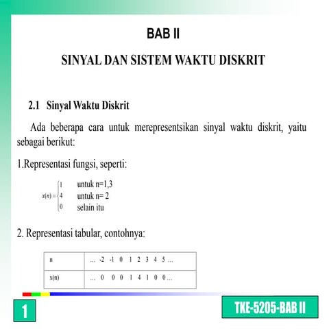 Bab ii   discrete time