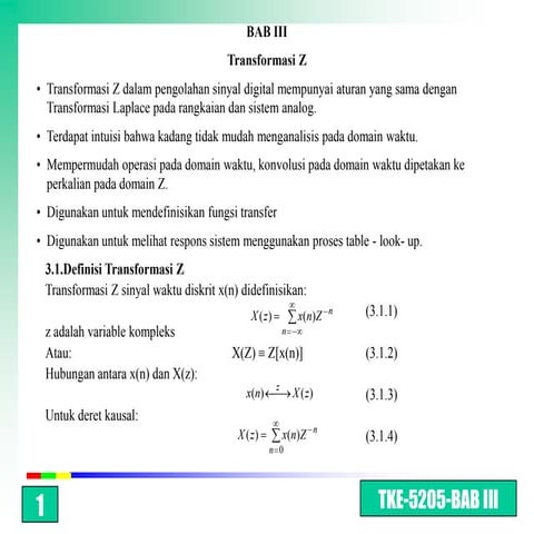 Bab iii   transformasi z