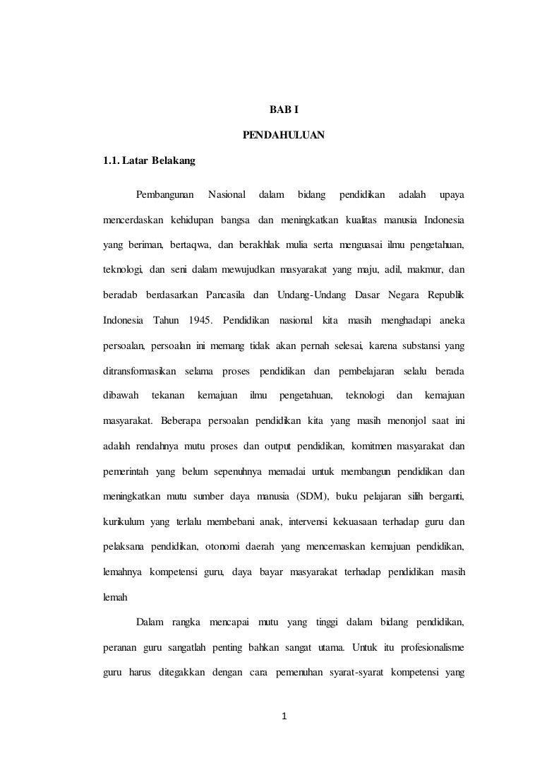 Proposal Penelitian Tindakan Kelas Bab I Ii Iii