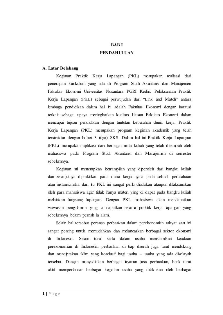 Contoh Judul Laporan Pkl Di Bank Jatim Kumpulan Contoh Laporan