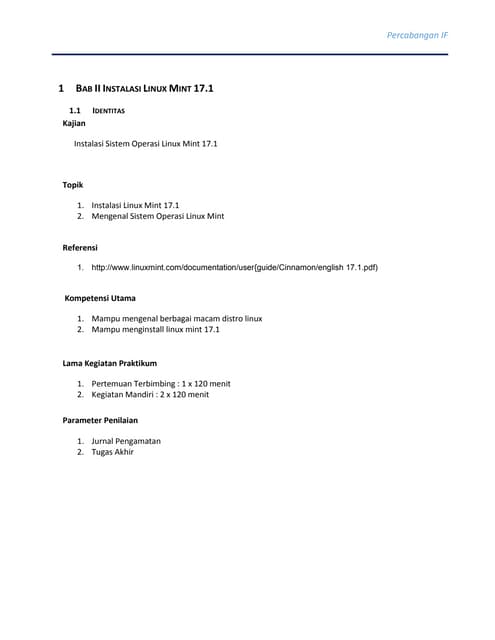 Bab ii instalasi linux mint 17