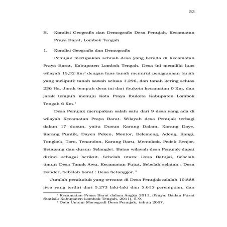 Bab ii kondisi geografis desa penujak