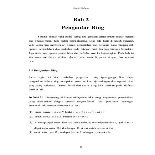 Bab ii ring