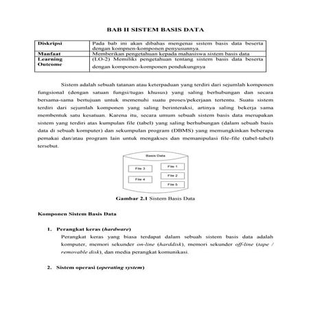 Bab ii sistem basis data