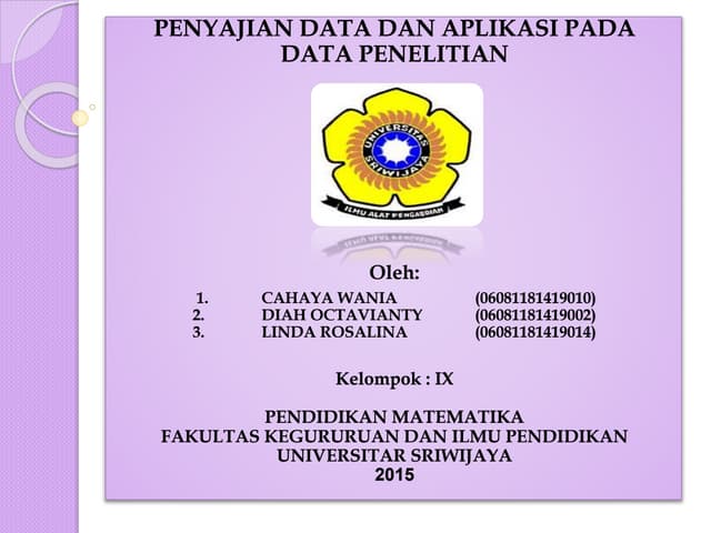 Bab ii statistik dasar penyajian data