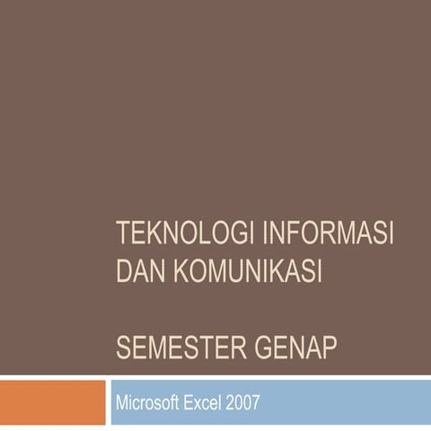 Bab I Seputar Ms.Excel2007  dan Mengenal Ikon Menu Ms.Excel 2007