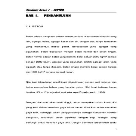 Bab i pendahuluan lentur