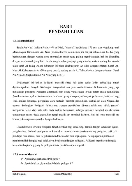 Makalah poligami 