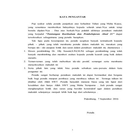  Tantangan kurikulum dan pembelajaran di abad   21