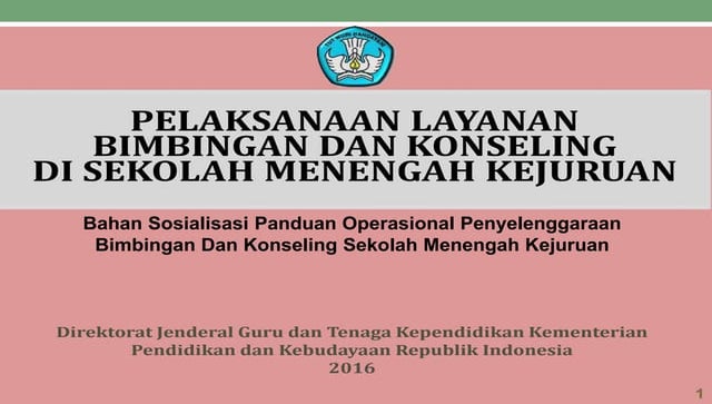 pelaksanaan program bk smk