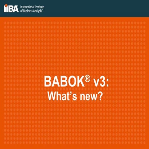 What's new in BABoK 3.0?