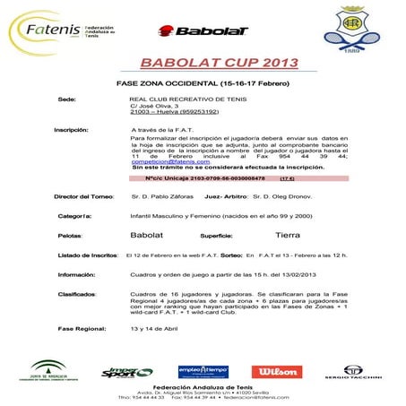 Babolat cup 2013 Andalucia Zona Occidental
