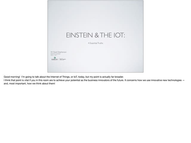 Four essential truths of the IoT