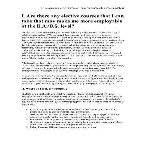 Ba bs psy job opportunities