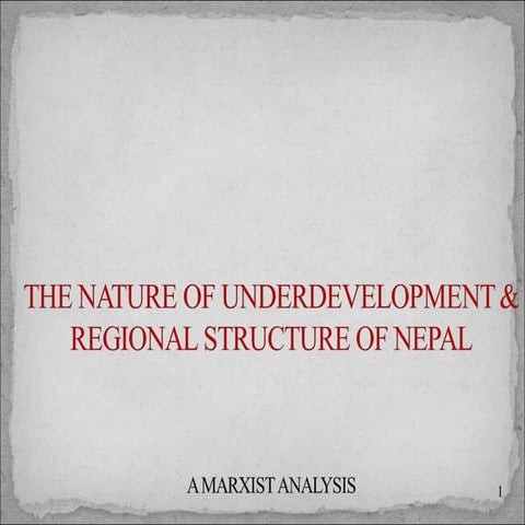 Baburam bhattarai ppt note to m phil tu