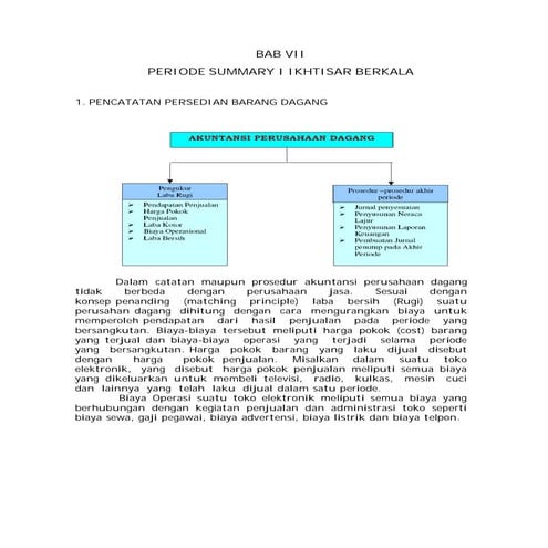Bab vii. periode summary   ikhtisar berkala