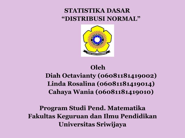 Bab vii distribusi normal