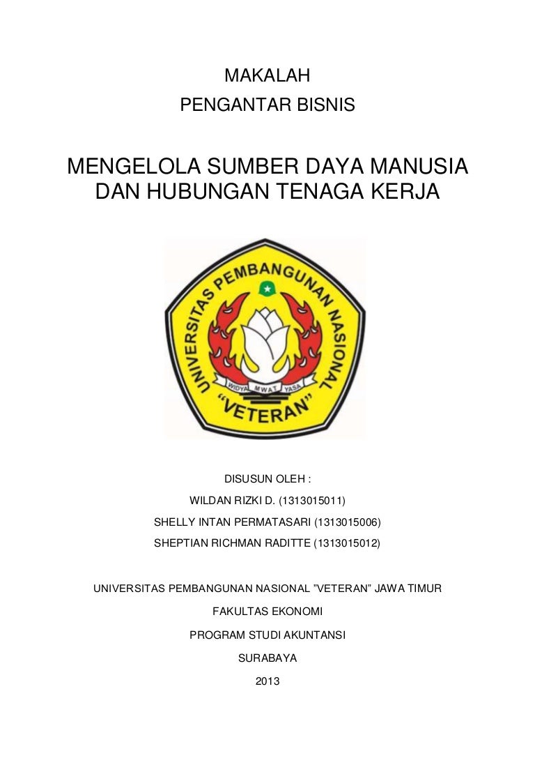 Bab Viii Mengelola Sumber Daya Manusia Dan Hubungan Tenaga Kerja