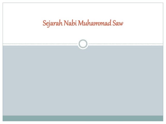 Presentation1 tentang kisah nabi muhammad s.a.w sekarang | PPT