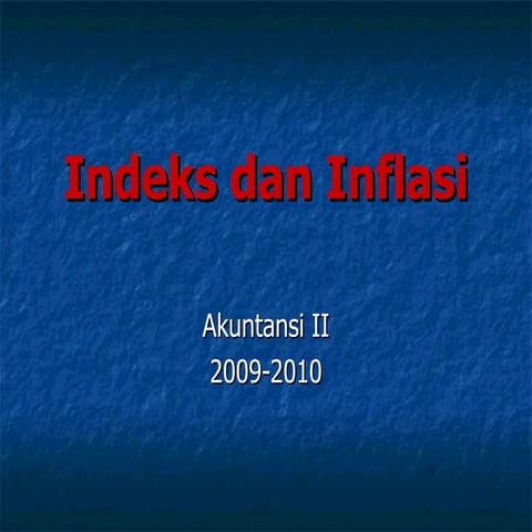 Bab vi indeks dan inflasi | PPT