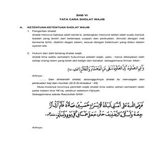 Bab 6  Tata Cara Shalat Wajib 