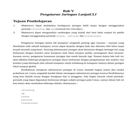 Bab v konfigurasi jaringan lanjut cli  (copy)