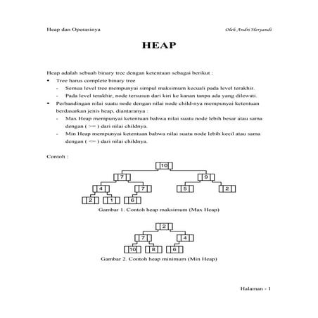Kuliah Struktur Data dan Algoritma IKL6207 materi Binary Heap | PDF