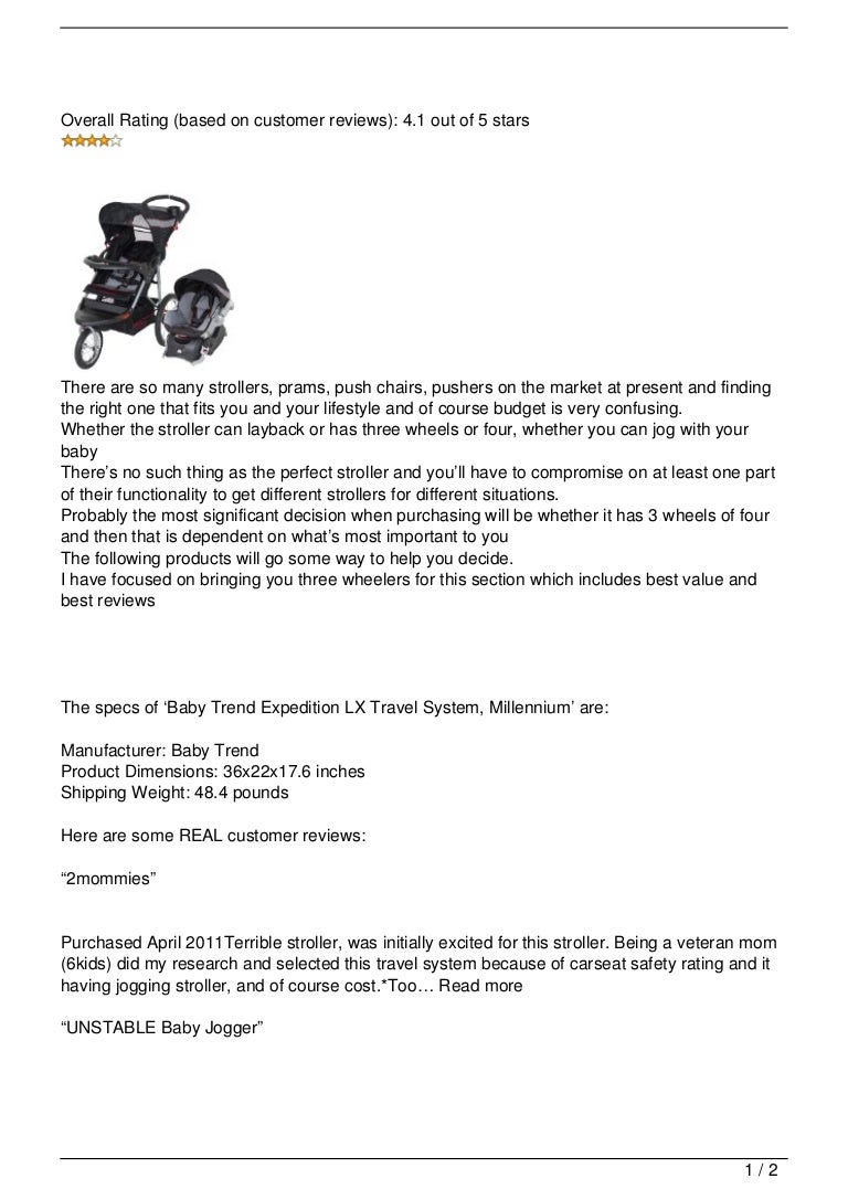 baby trend expedition lx travel system