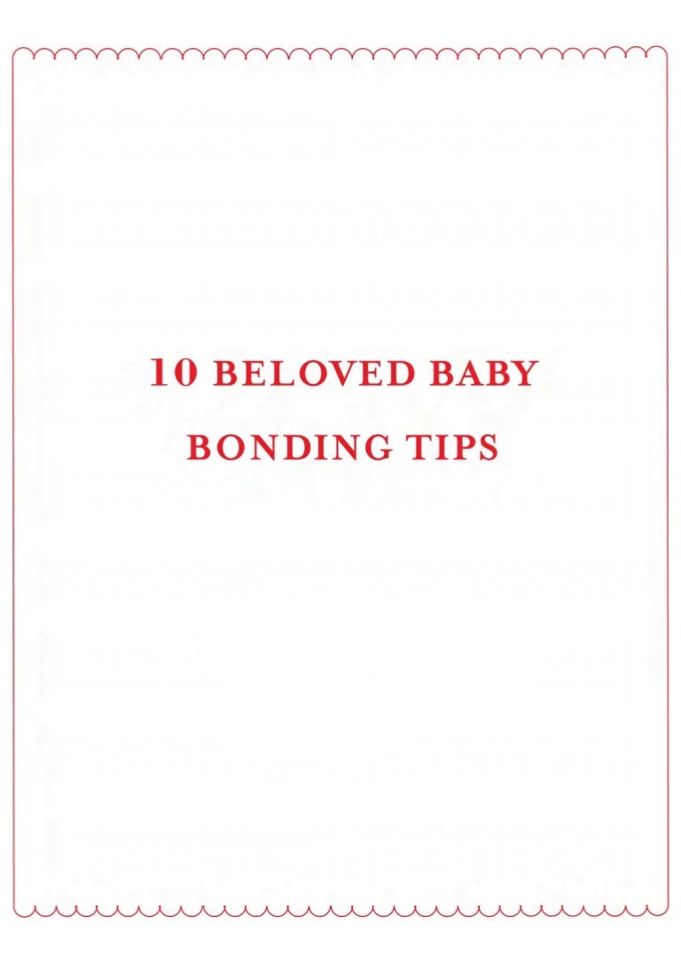 Baby bonding tips