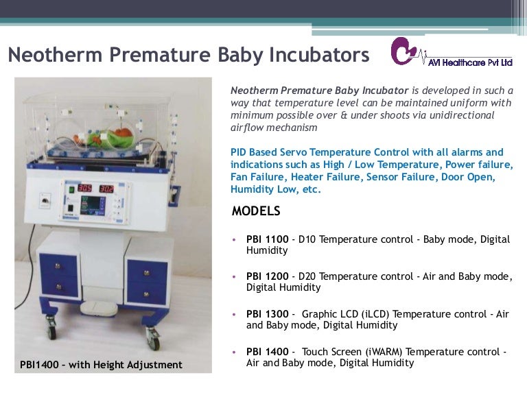 Premature Baby incubator presentation